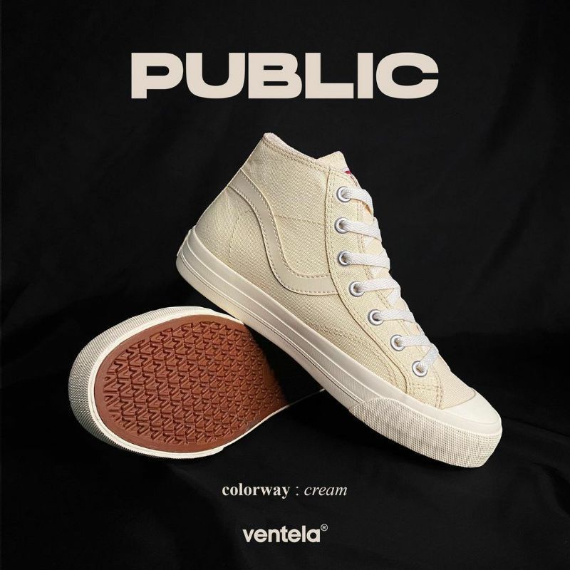 Sepatu Ventela High Cream Original sepatu vantela original