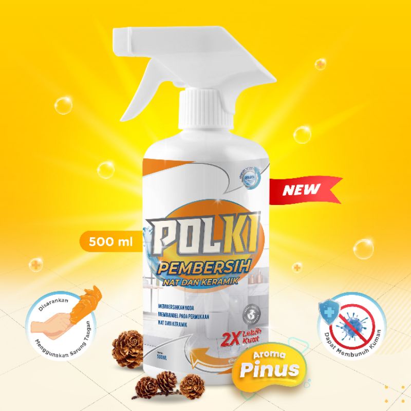 POLKI Pembersih Nat & Keramik 500ml / Polki cairan Pembersih Nat / Cairan Pembersih Keramik / Cairan