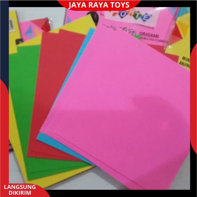 SATU PACK (ISI 25 LEMBAR ) ORIGAMI KERTAS LIPAT DUA SISI FORTE 16 X 16 DOUBLE FACE Bisa Cod