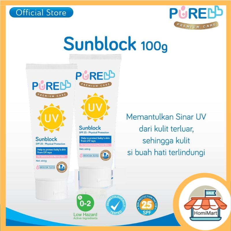 homimart I Buy NOW!!! Pure BB  Baby Sunblock Bayi dan Anak-Anak SPF 25 100gr