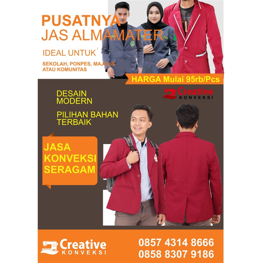 VENDOR SERAGAM KONVEKSI JAS ALMAMATER / KEMEJA PDH MURAH