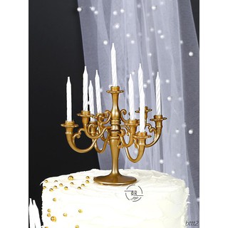 Holder Lilin Gaya Retro Untuk Dekorasi  Kue  Ulang Tahun 