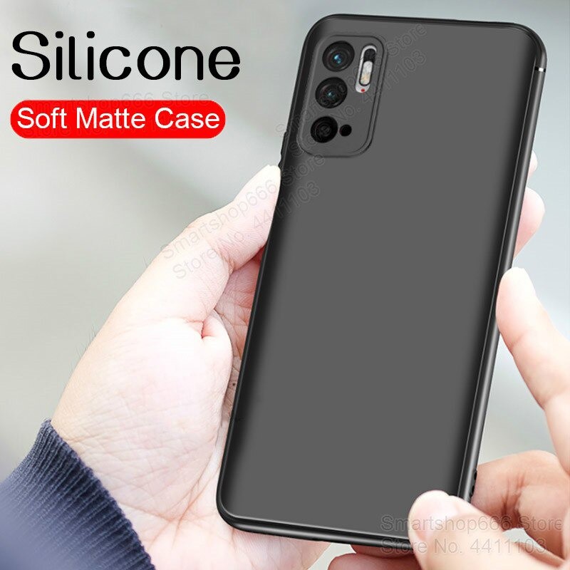 Case Xiaomi Poco M3 Pro 5G Softcase Xiaomi Poco M3 Pro 5G Slimmatte Black Matte TPU Case Original