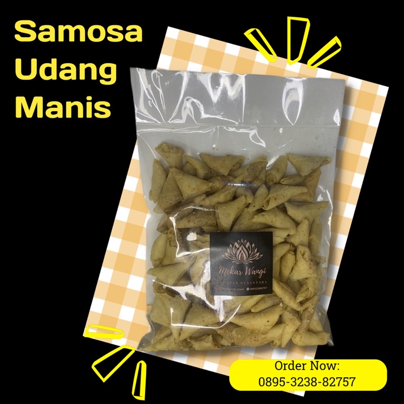 

Cemilan | Keripik Samosa Udang Manis 250gr