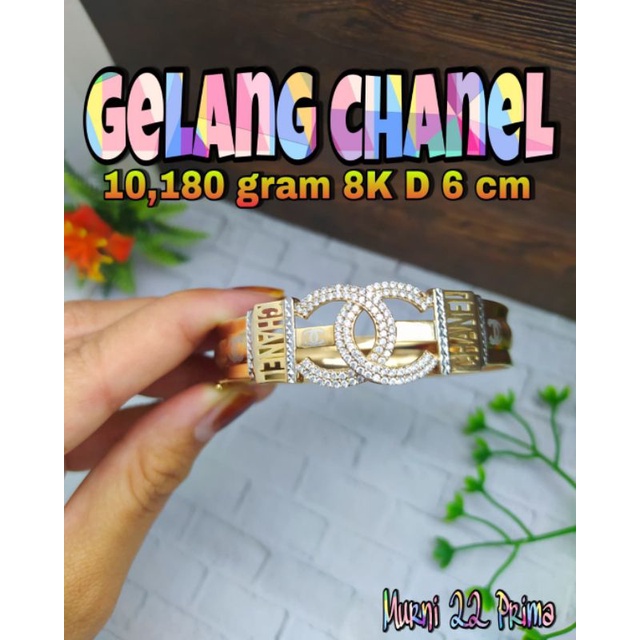 GELANG KLOWONG CHANEL EMAS ASLI