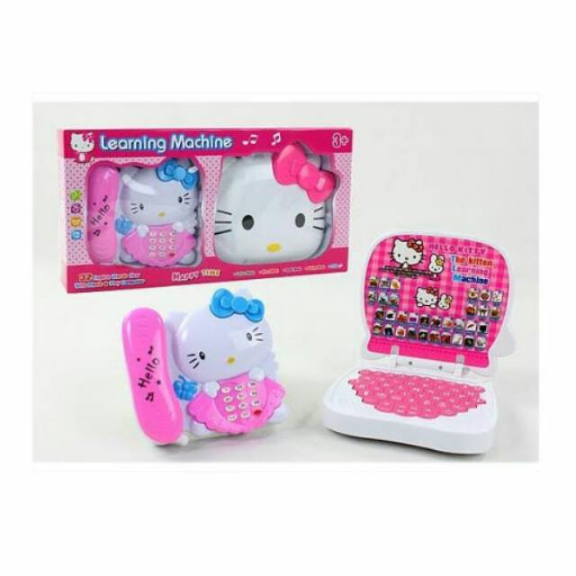 Mainan Laptop dan Telp Hello Kitty / LEARNING MACHINE HELLO KITTY