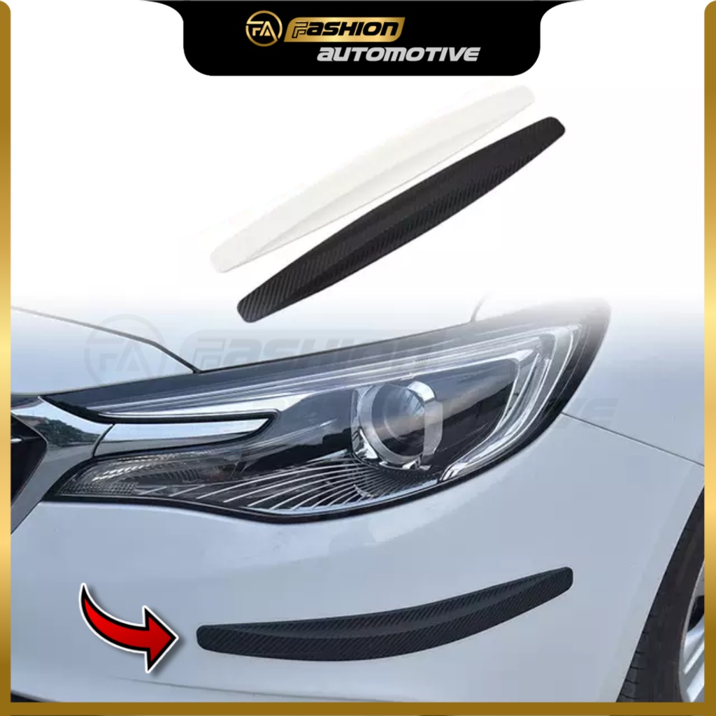 Bumper Guard Pelindung Bumper Mobil Motif Carbon - Hitam putih