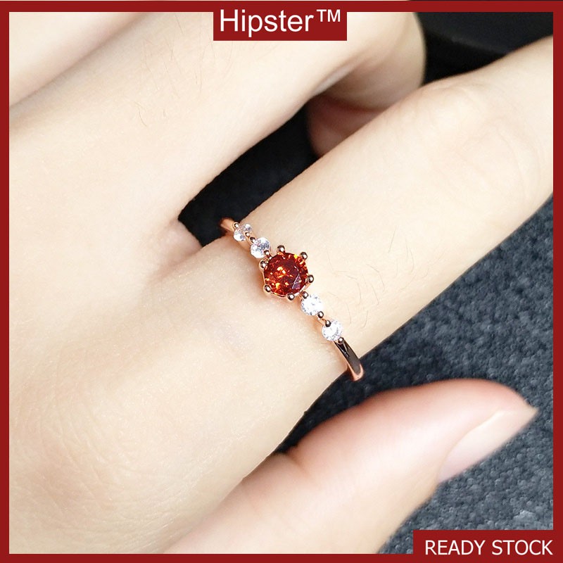 Hot Sale Simple Graceful and Fashionable 18K Gold Ruby Ring