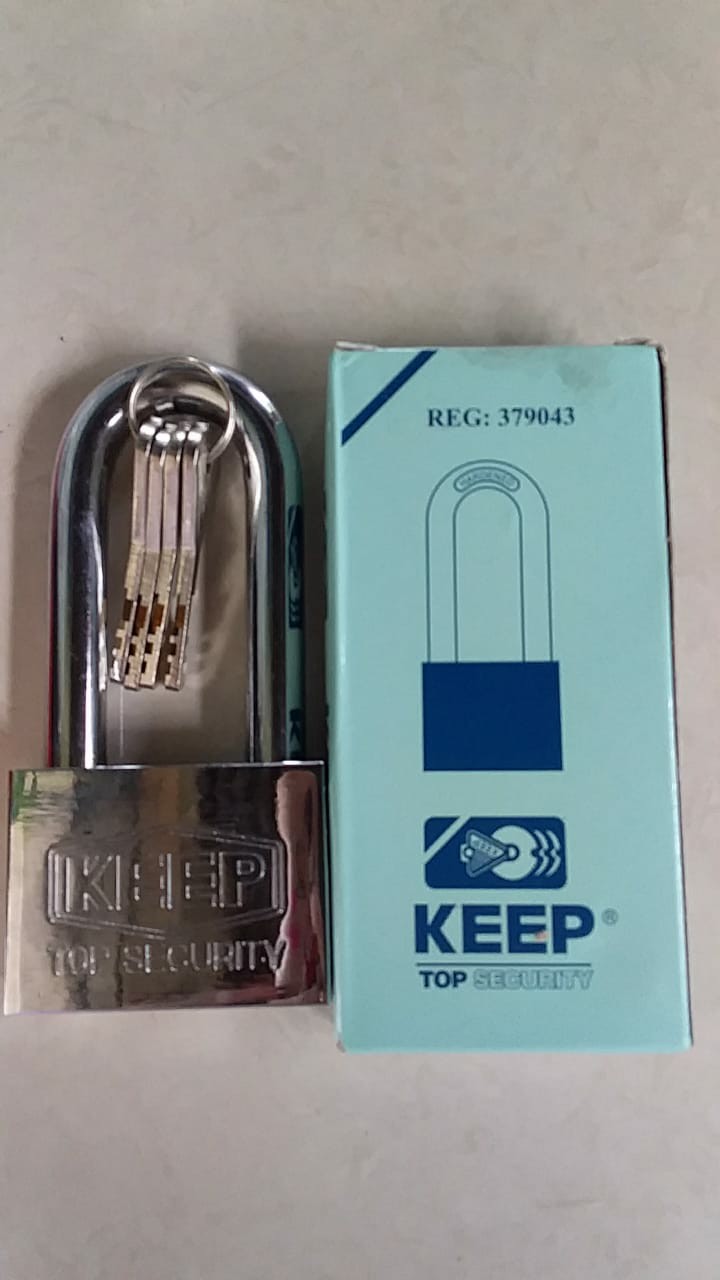 Gembok Pintu Pagar Rumah Toko Rantai Sepeda Motor 60 Mm Besar Kuningan Keep 60mm Leher Panjang