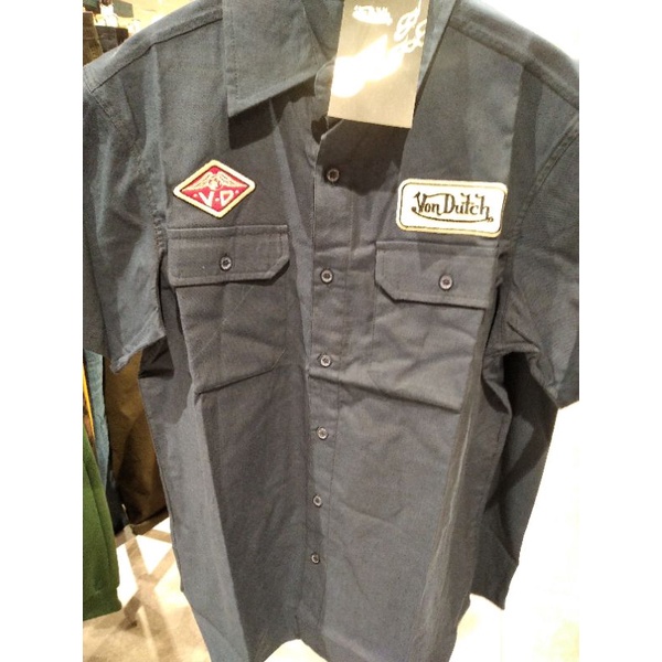 KEMEJA VON DUTCH ORIGINAL SALE NAVY BLUE BEST SELLER