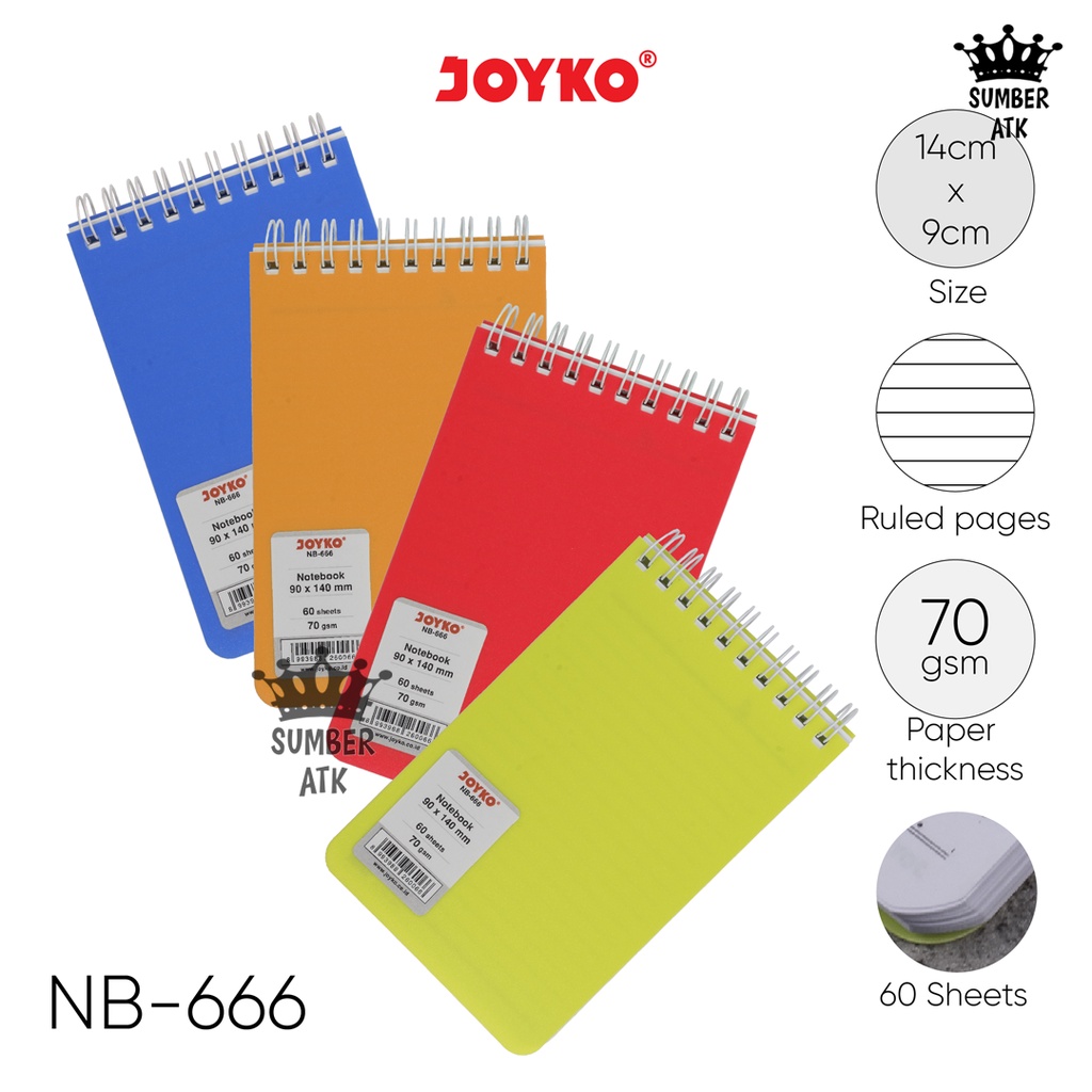 

Ruled Notebook Diary Agenda Buku Catatan Bergaris Joyko NB-666 60 halaman