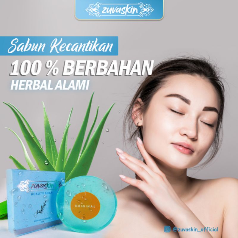 Murah Sabun Kecantikan Collagen Zuvaskin 30gr, Menghilangkan Jerawat,Komedo,Flek hitam,kerutan,mata 