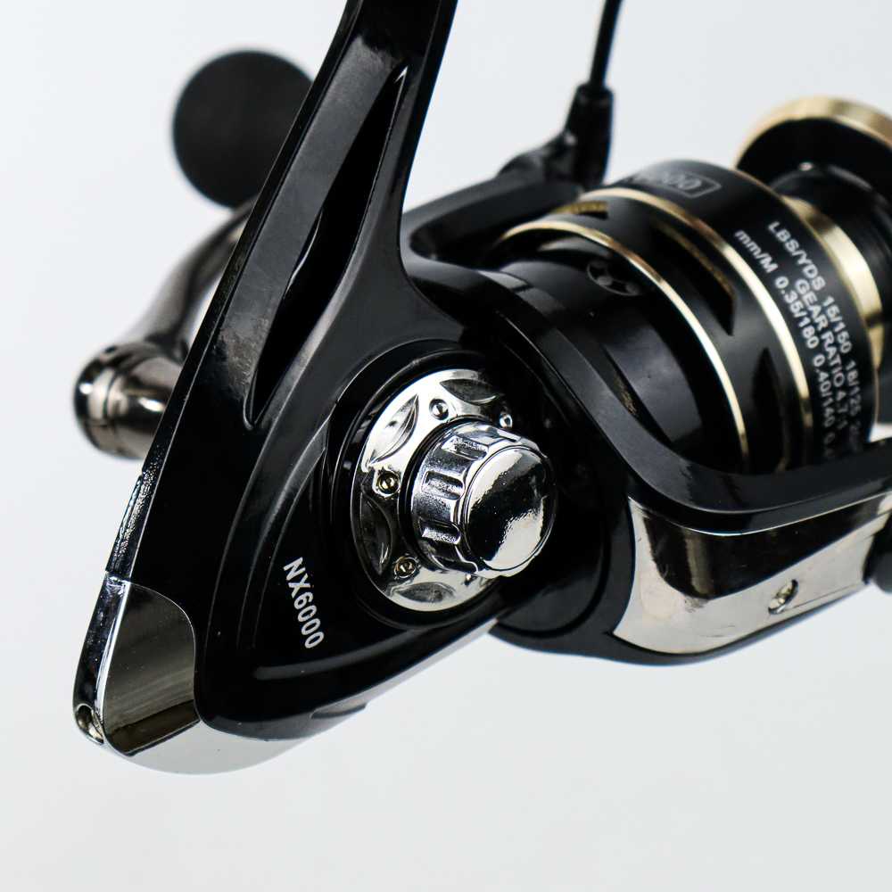 Reel Pancing TaffSPORT NX6000 Metal Reel Pancing Spinning Fishing Reel 4.7:1