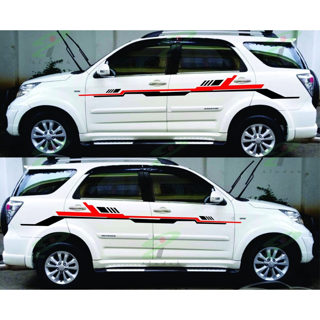 Cutting Sticker Mobil Keren Ertiga Xpander Innova Crv Rush Terios Avanza Agya Stiker Mobil Striping Shopee Indonesia