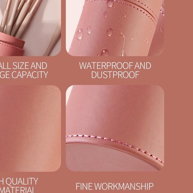 MAANGE Brush Organizer Penyimpanan Tahan Air Merah Jambu