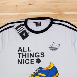 T SHIRT KAOS  ADIDAS  OASIS SLIDE AWAY WHITE AUTHENTIC 