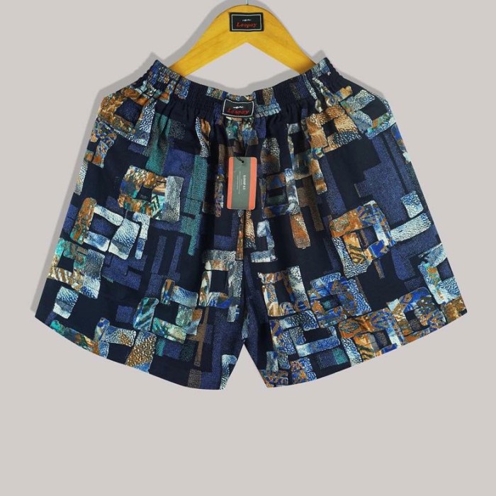 ❤tranding❤ CELANA BOXER LOOPAY MOTIF BLUE MOZAIK