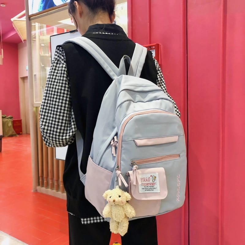 Twenty Bag - Tas Ransel Sekolah Anak Wanita Dan Pria Untuk Anak PAUD TK SD SMP REMAJA Terbaru 2021 Kekinian Motif Carakter YHAO COMBINASI Korean Sytle Multifungsi Bahan Canvas