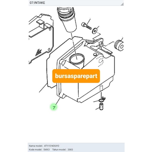 Tutup Kiri Box Filter Nouvo Lele Z 2005 Original Yamaha Thailand 5LW E4411-00
