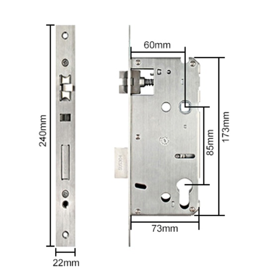 KUNCI PINTU Mortise Lock Set Digital Lock Body door mortise