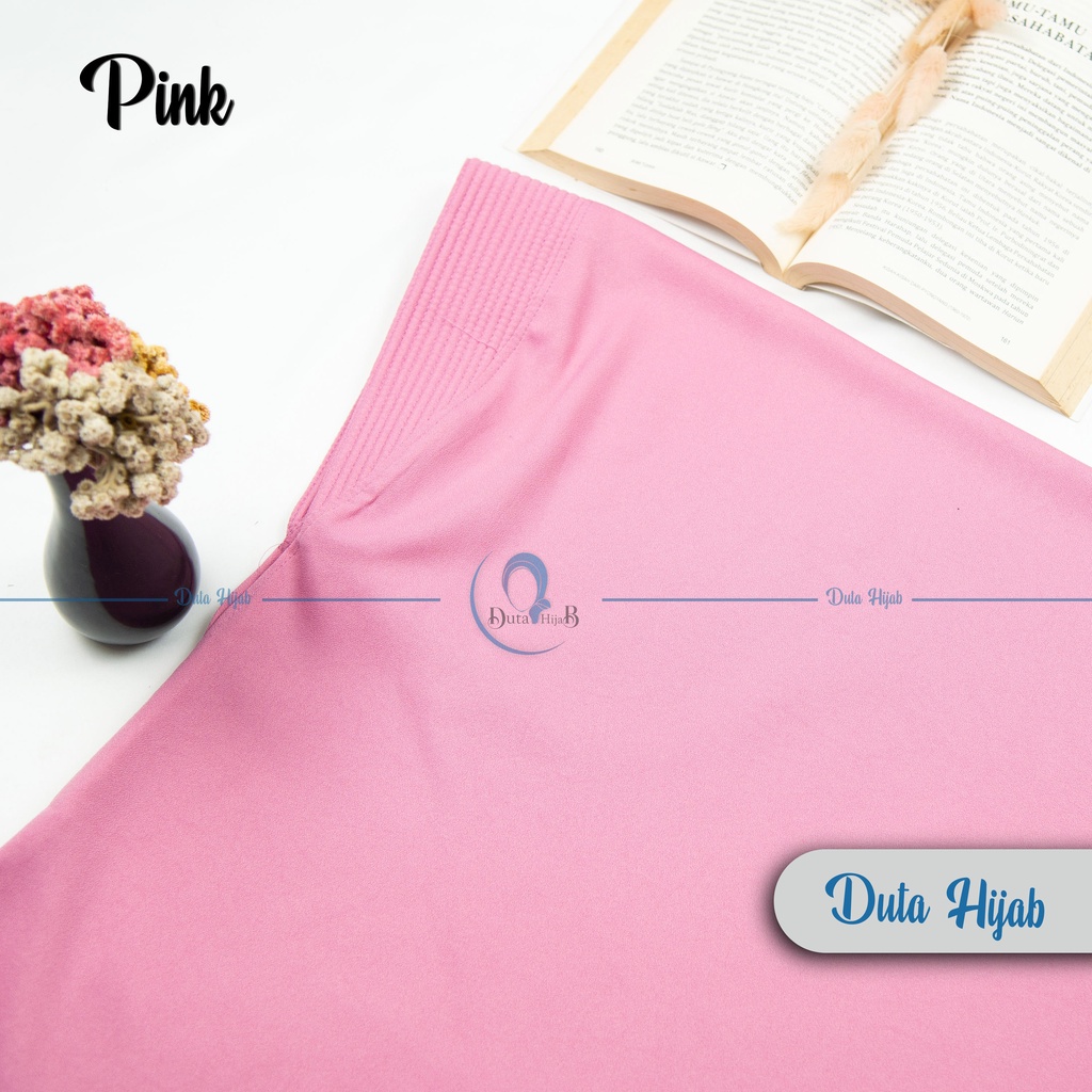 Jilbab instan / Hijab bergo maryam SIMPLE PAD JUMBO L murah (TANPA TALI)-Pink