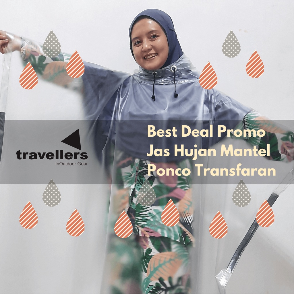 Jas Hujan Mantel Ponco Transfaran