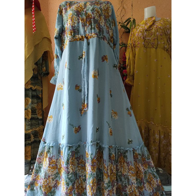 Gamis Cerutty Motif Bunga Mawar