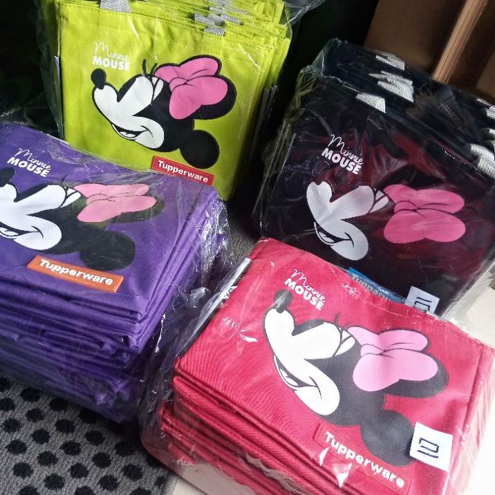 (PALING DICARI) Tas Minnie Mouse ( Zipper bunga Es ) / Minnie Mouse Tas Tupperware