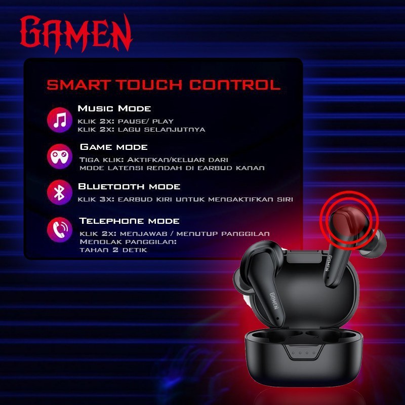 HEADSET BLUETOOTH GAMEN GAMING SIRENS TWS EARBUDS