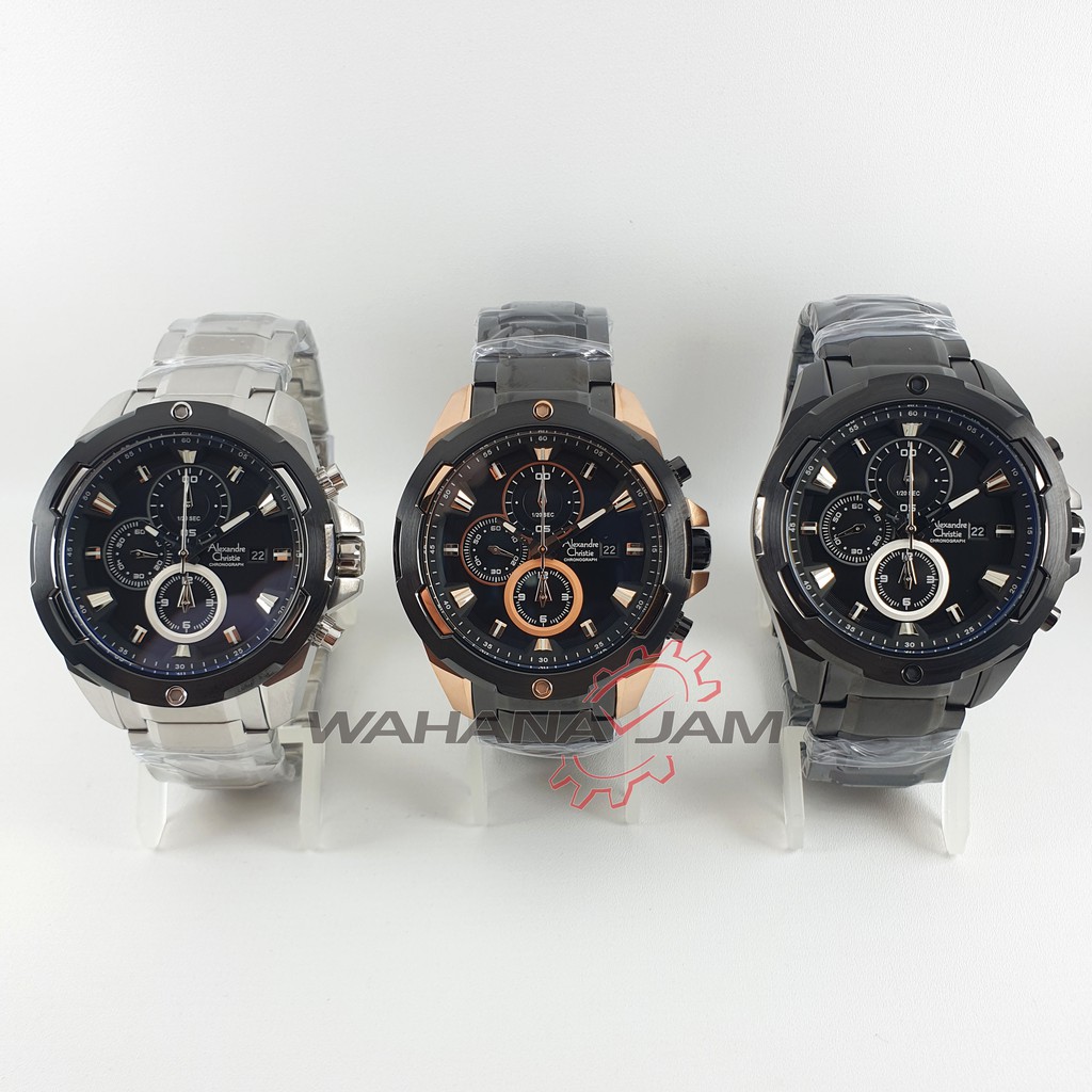 Alexandre Christie AC 6305 MC / Jam Tangan Pria AC6305 Alexander Cowok Chrono Sport Stainless Steel