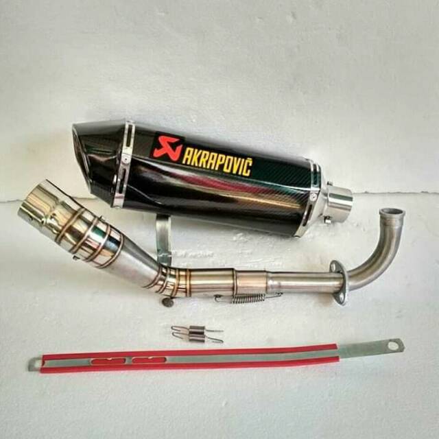 Knalpot Akrapovic layang carbon full set