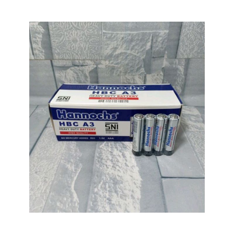 Baterai / Battery Hannochs HBC A3 heavy Duty Isi 4 Pcs SNI