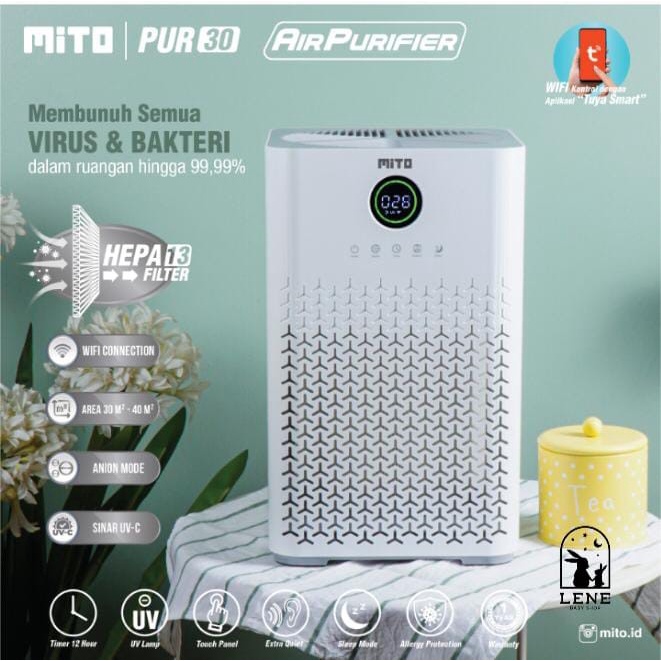 Mito Air Purifier HEPA13 Filter Alat Pembersih Udara PUR30 / PUR50