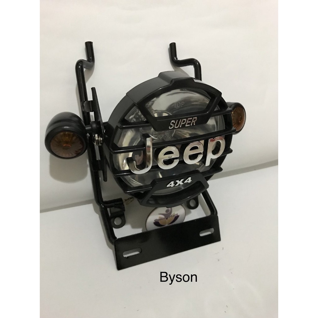 Lampu jeep variasi byson pro plus breket hitam plus lampu sen