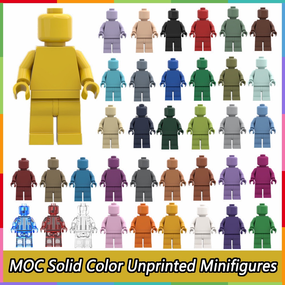 Mainan Action Figure Minifigure Warna Polos Untuk Koleksi