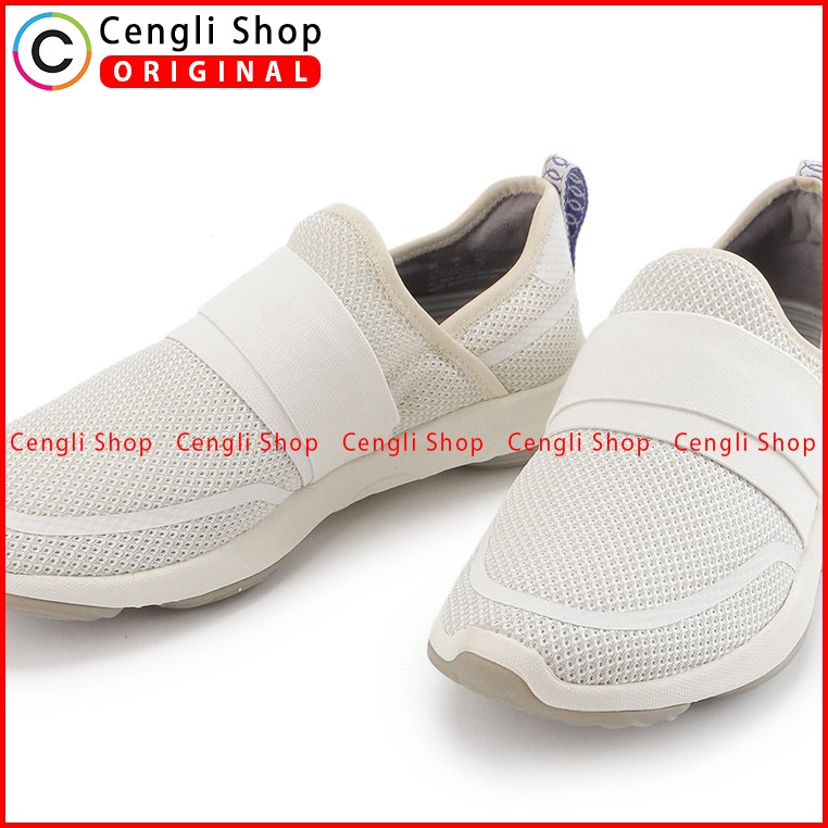 SEPATU SLIP ON PRIA HUSH PUPPIES ORIGINAL CASUAL BRANDED PUTIH HM009