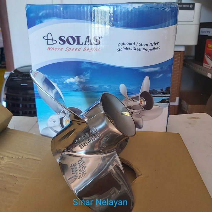 Propeller Solas untuk mesin tempel Tohatsu 18pk stenlis