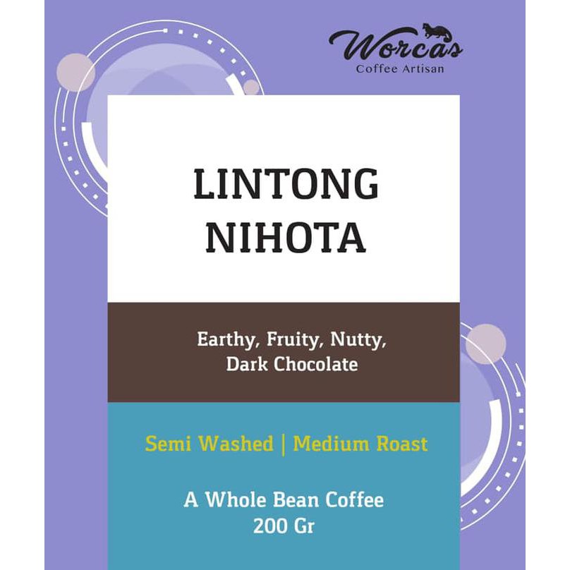 

Kopi- WORCAS Arabica Lintong Nihota 200 Gram - Medium Roasted Coffee - KOPI BIJI -Biji-Kopi.