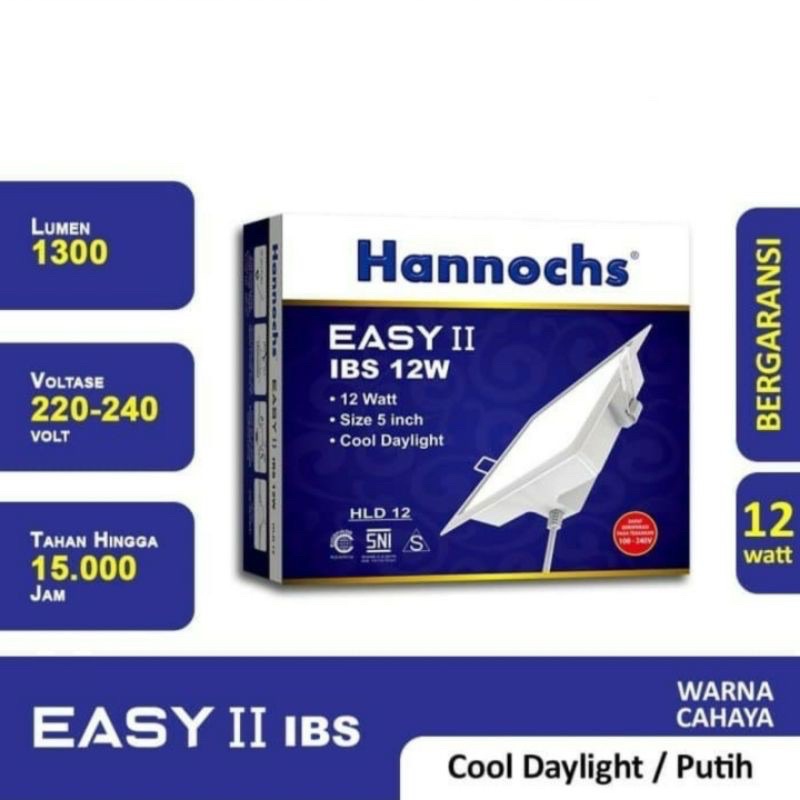 HANNOCHS DOWNLIGHT LED EASY II IBS 12 WATT 12W