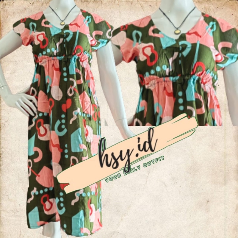 hsy.id-Daster manohara etnik kekinian/ Daster manohara rayon bali/Dress Bali-abstrak army