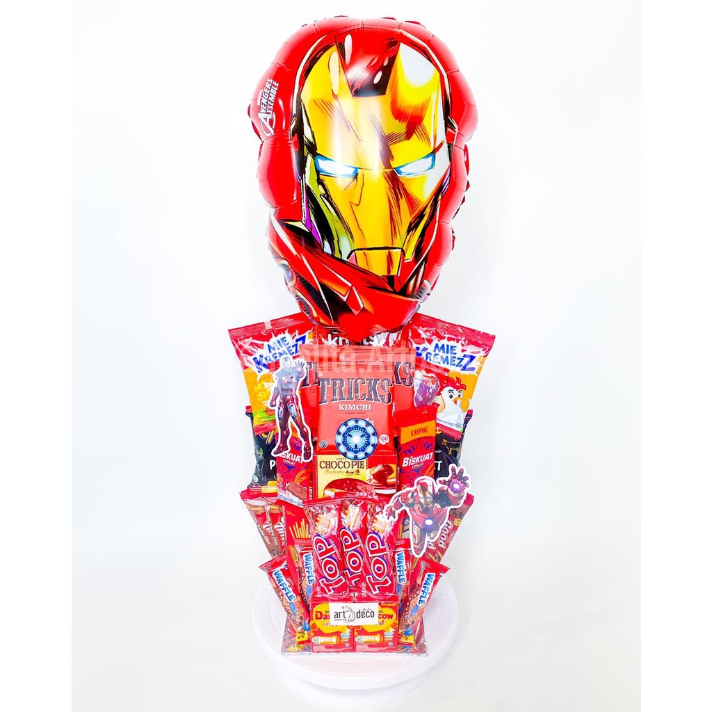 

Snack Tower Tema Iron Man | Gift Birthday | Set Hadiah & Hampers Makanan
