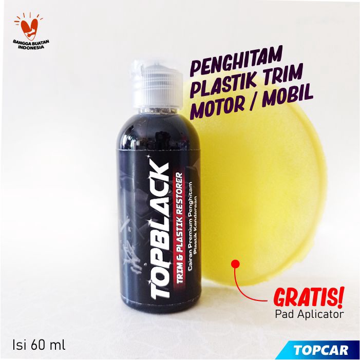 TOPCAR Penghitam Plastik Body Motor Darboard Plastik Bemper Mobil Topblack Blackmagic Semir Hitam Permanen Kilap