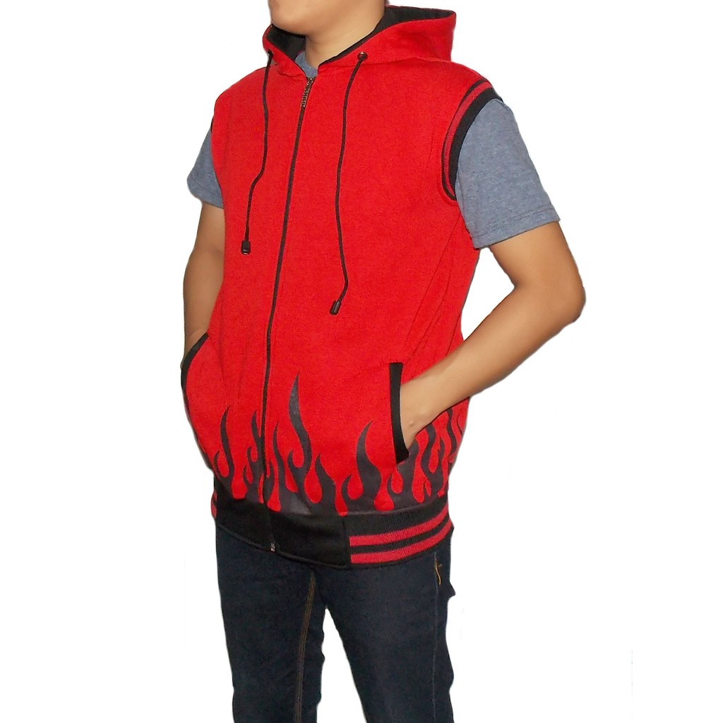 Rompi Naruto Yondaime Hokage Merah - Rompi Yondaime Hokage Merah - Jaket Naruto konoha merah