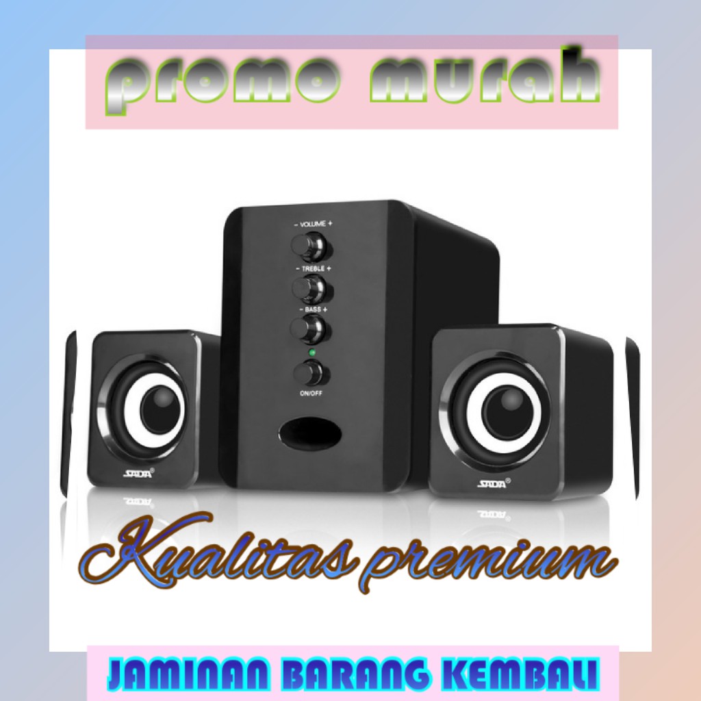 Speaker Stereo with Subwoofer & USB Power/Audio Mobil/Speker Murah