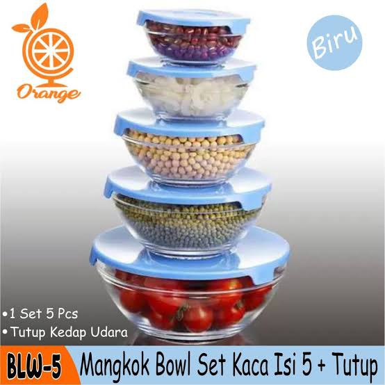 Jual Mangkok Kaca Bowl Glass Kimglass 5 Susun Dan 3 Susun Shopee Indonesia 5084