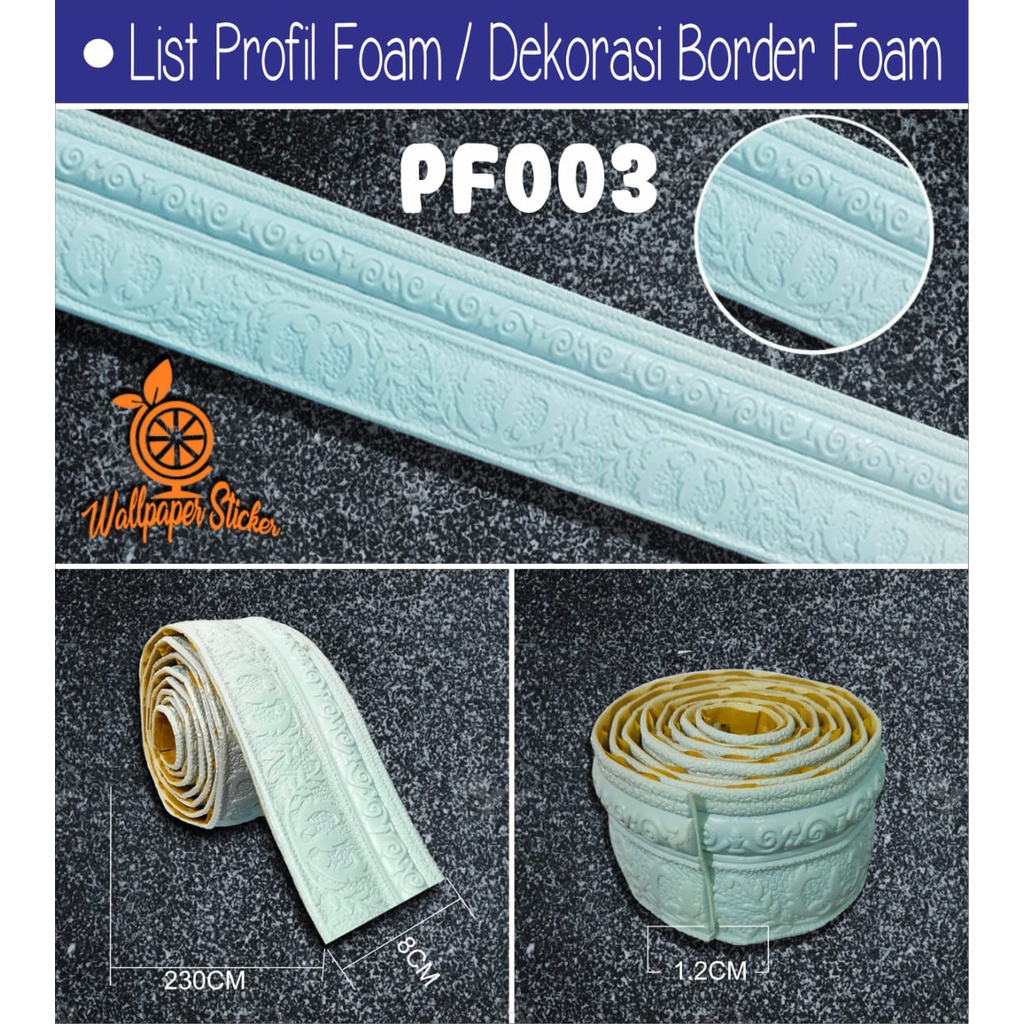 Wallpaper List Foam PF001 Ukuran 8cm x 2,2 meter