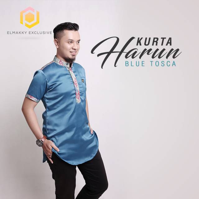 KURTA HARUN BLUE TOSCA BY ELMAKKY EXCLUSIVE  | KURTA GAMIS EL MAKKY EXCLUSIVE