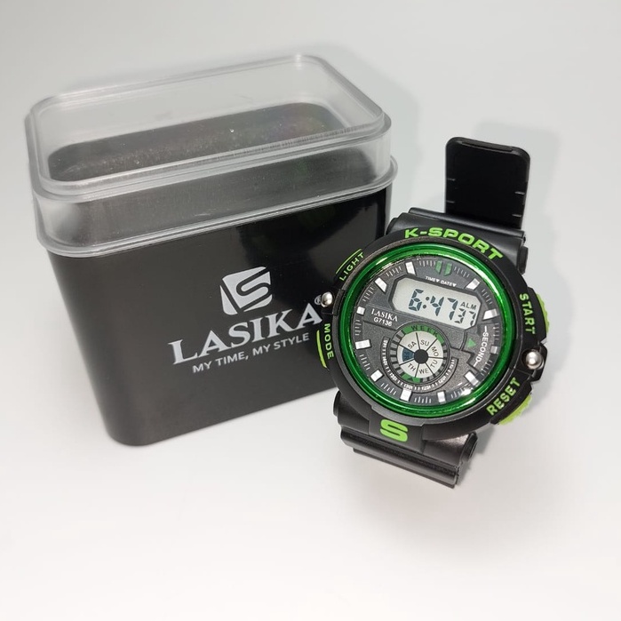 Lasika Original Jam Tangan Digital Unisex Type 7136 Series Hitam Anti Air