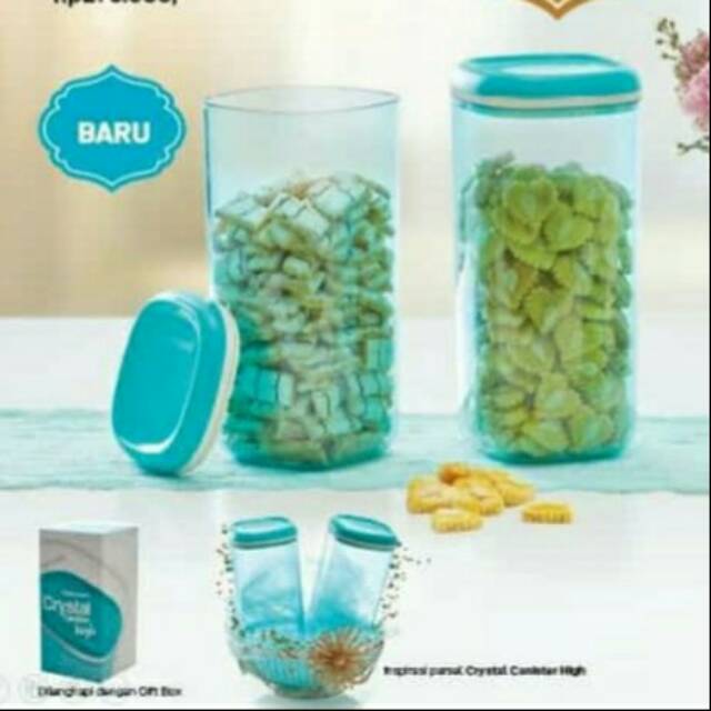 Toples Crystal Canister High Tupperware