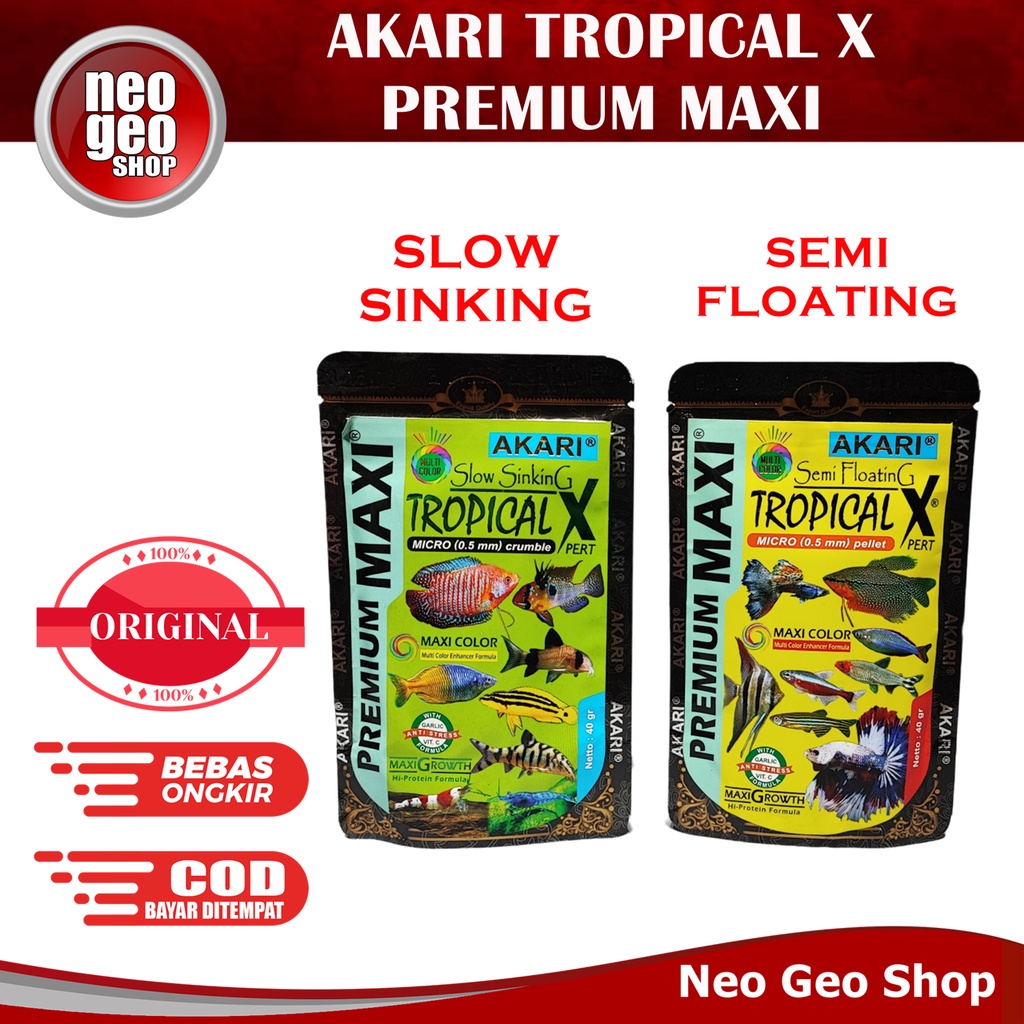 AKARI TROPICAL X PREMIUM MAXI Pelet Makanan Pakan Ikan